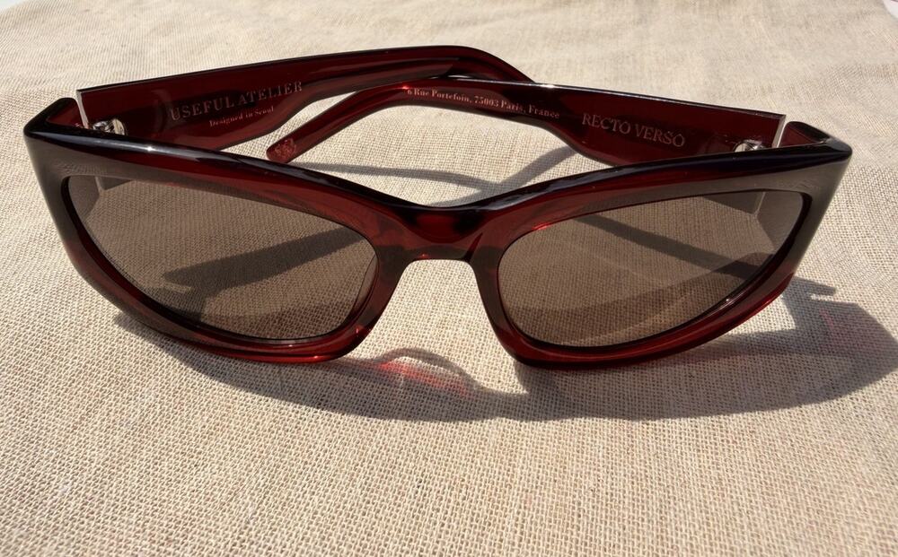 Useful Atelier x Recto Verso Sunglasses Red Acetate Carl Zeiss Designer Korea